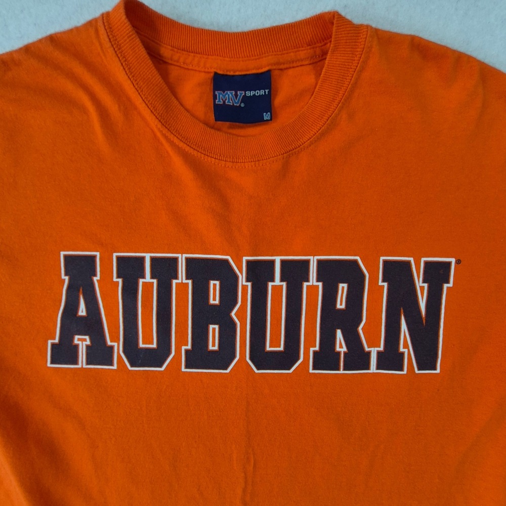 MV Sport Auburn Tigers Long Sleeve T-Shirt Orange Mens Medium Style 707 NCAA - Picture 5 of 11